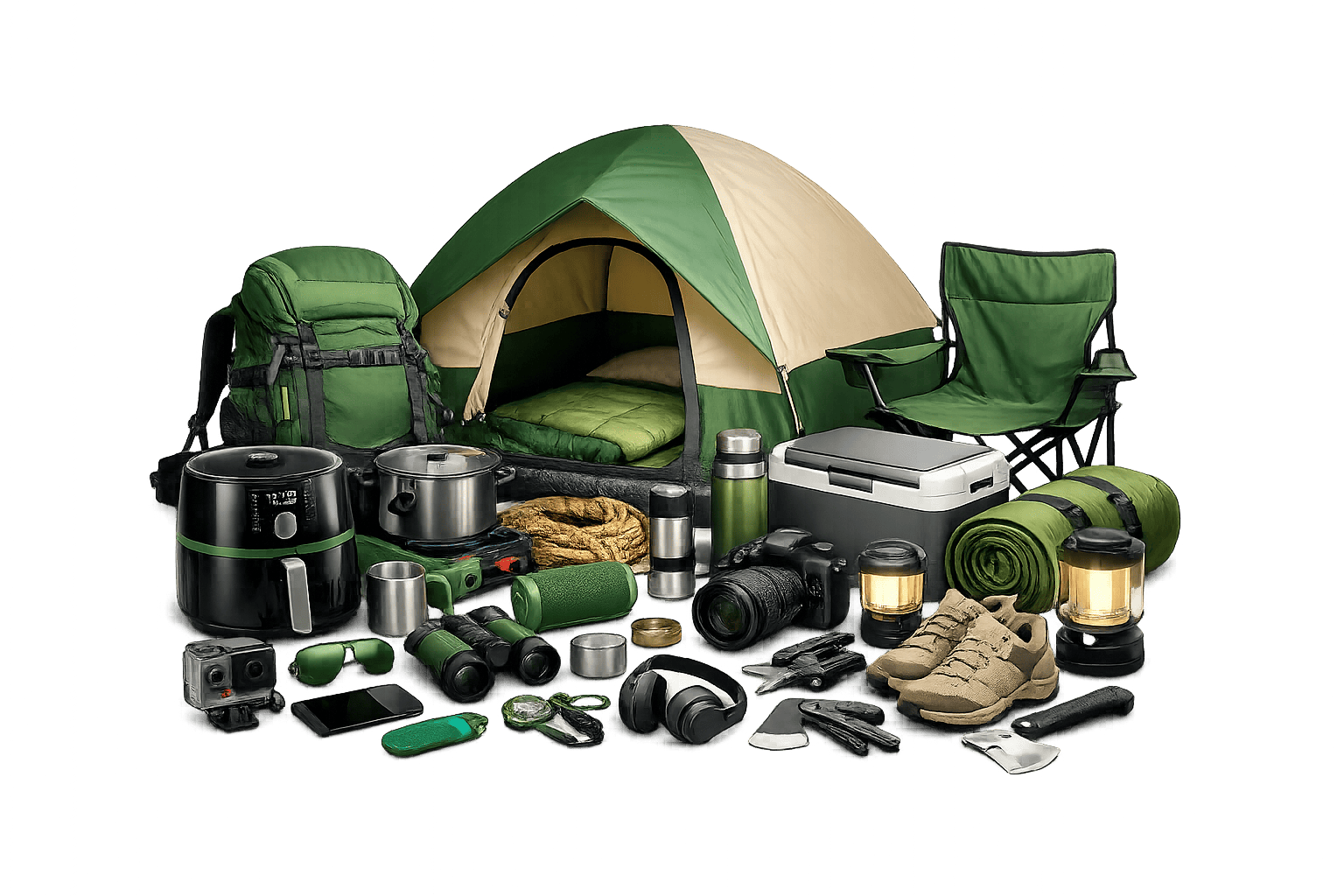 Camping and hiking